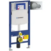 Инсталляция для унитаза Geberit Duofix Sigma 01 111.300.00.5 + 111.815.00.1 + 115.770.KA.5 с кнопкой смыва, хром/матовый хром