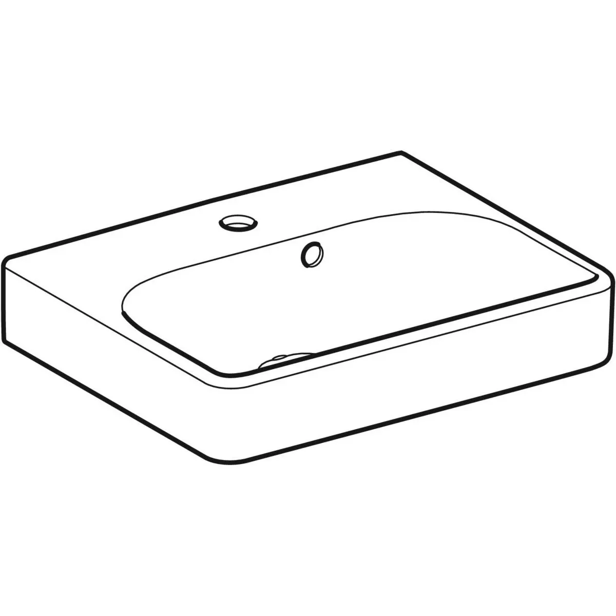 Раковина 45x36 см Geberit Smyle Square 500.222.01.1