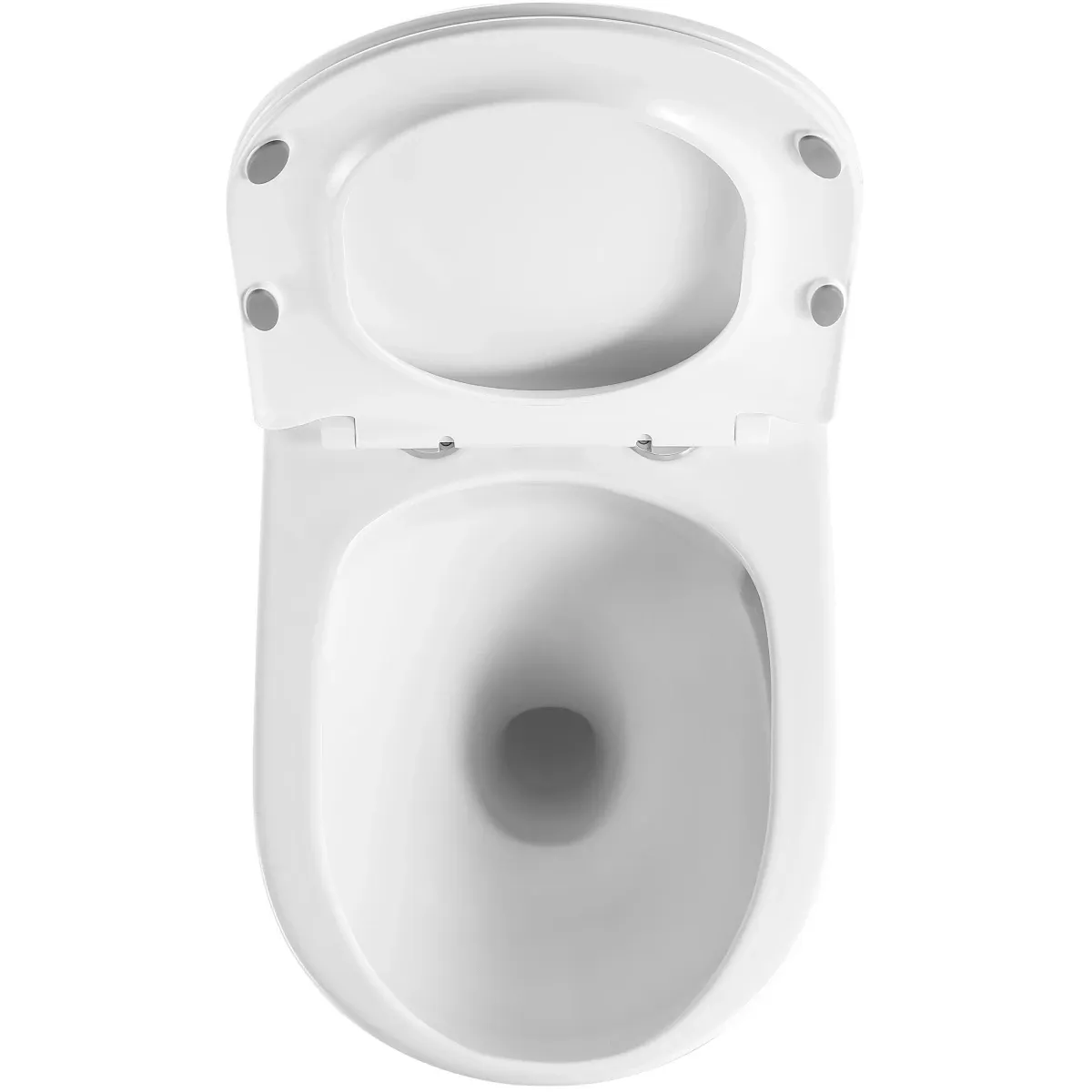 Унитаз подвесной Grossman Thin Rim GR-5604SQ безободковый, торнадо, с сиденьем микролифт, белый