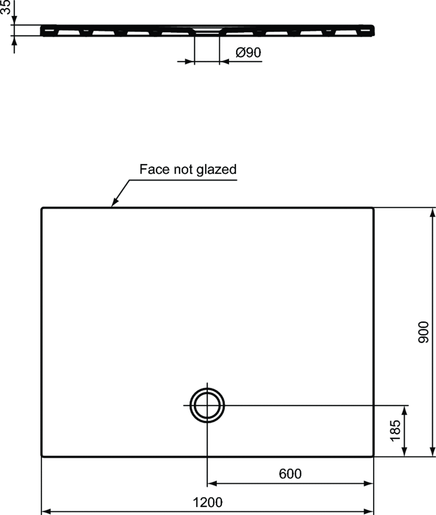 Душевой поддон Ideal Standard Strada 120x90 (T2577YK)