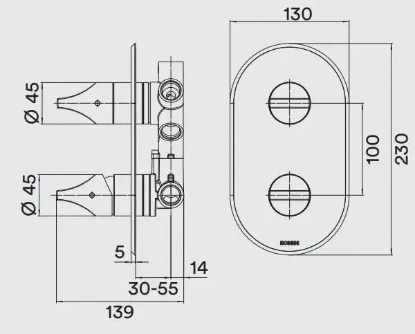 Внутренняя часть смесителя Bossini Z00130000