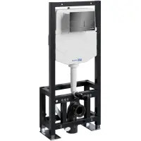 Инсталляция для унитаза WasserKRAFT Dill 61 61TLT.010.ME.PB04 с кнопкой смыва, черный глянец