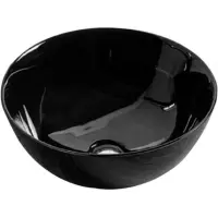 Раковина-чаша CeramaLux 104B 41,5x41,5 см, накладная, черный глянец