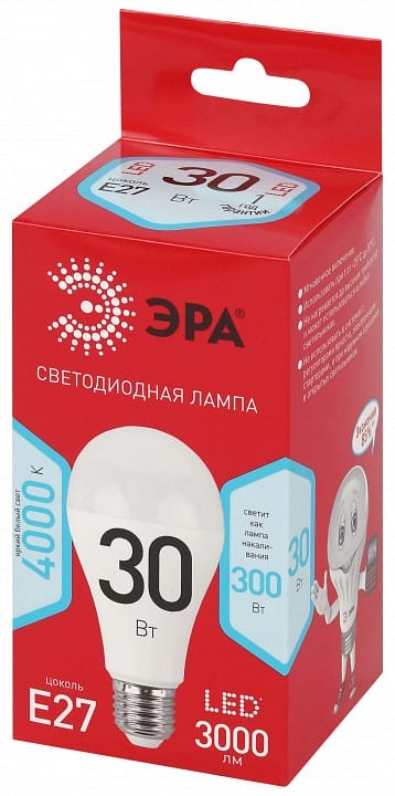 Лампа светодиодная Эра  E27 30Вт 4000K LED A70-30W-840-E27 R