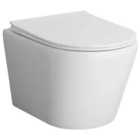 Унитаз подвесной Grossman GR-4478MS безободковый, с сиденьем микролифт, белый матовый