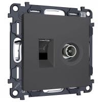 ТВ-розетка и розетка Ethernet RJ-45 без рамки Ambrella Volt ALFA MA912510