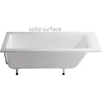 Ванна из литьевого мрамора Astra-Form Нейт Solid Surface 01010056+08010054 180x80 см, белый матовый