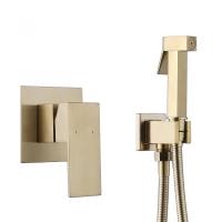 Гигиенический душ Abber Daheim AF8225G со смесителем золото матовое