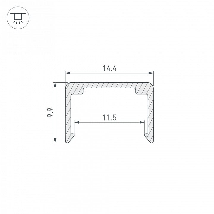Профиль накладной Arlight WPH-FLEX 062505