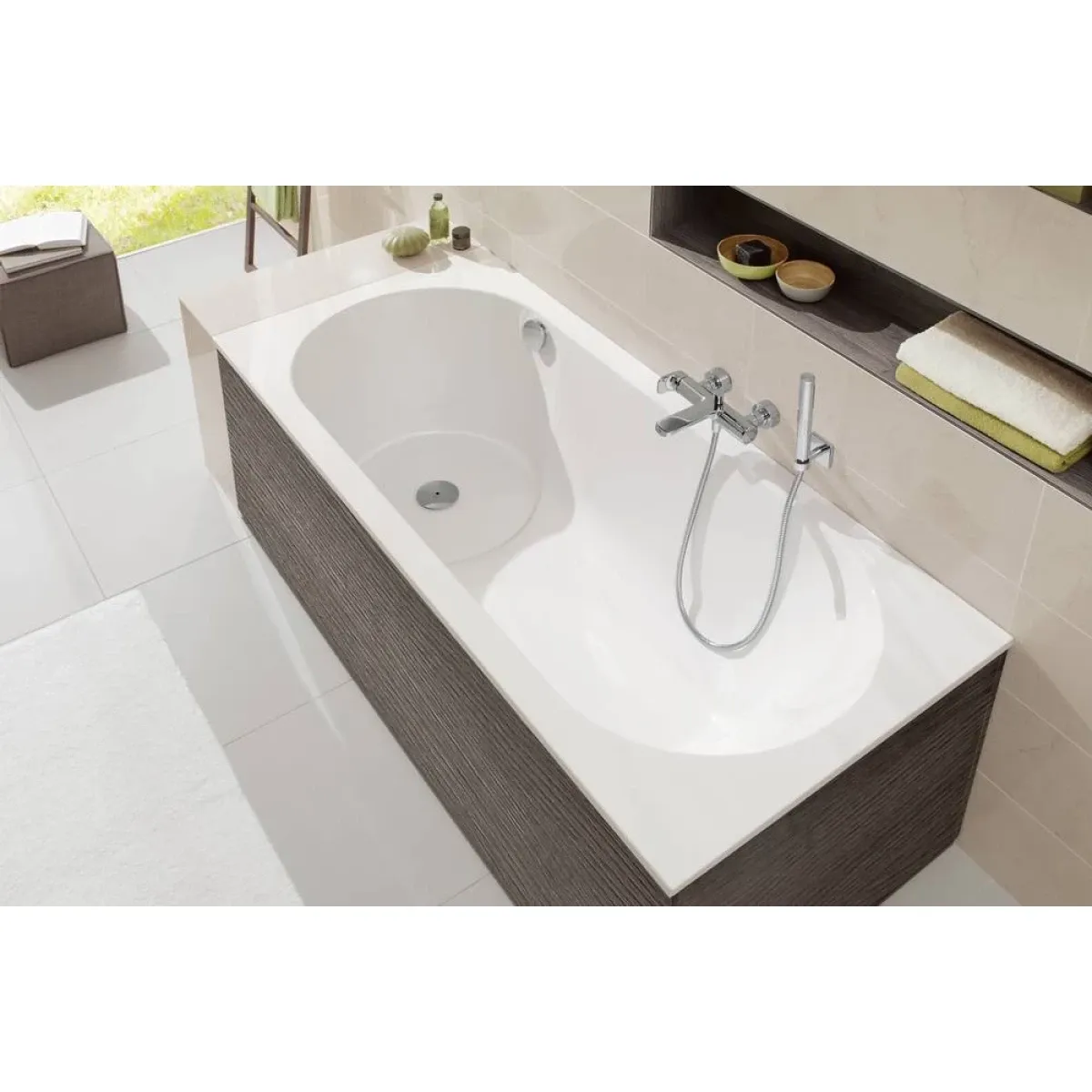 Квариловая ванна 170x75 см альпийский белый Villeroy & Boch Libra UBQ170LIB2V-01