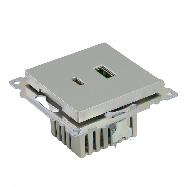 Розетка 2хUSB type A и C без рамки Stekker Катрин 50054