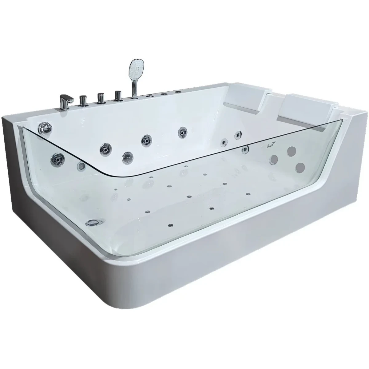 Акриловая ванна Ceruttispa C-495R 170x120 см R, с гидромассажем, белый