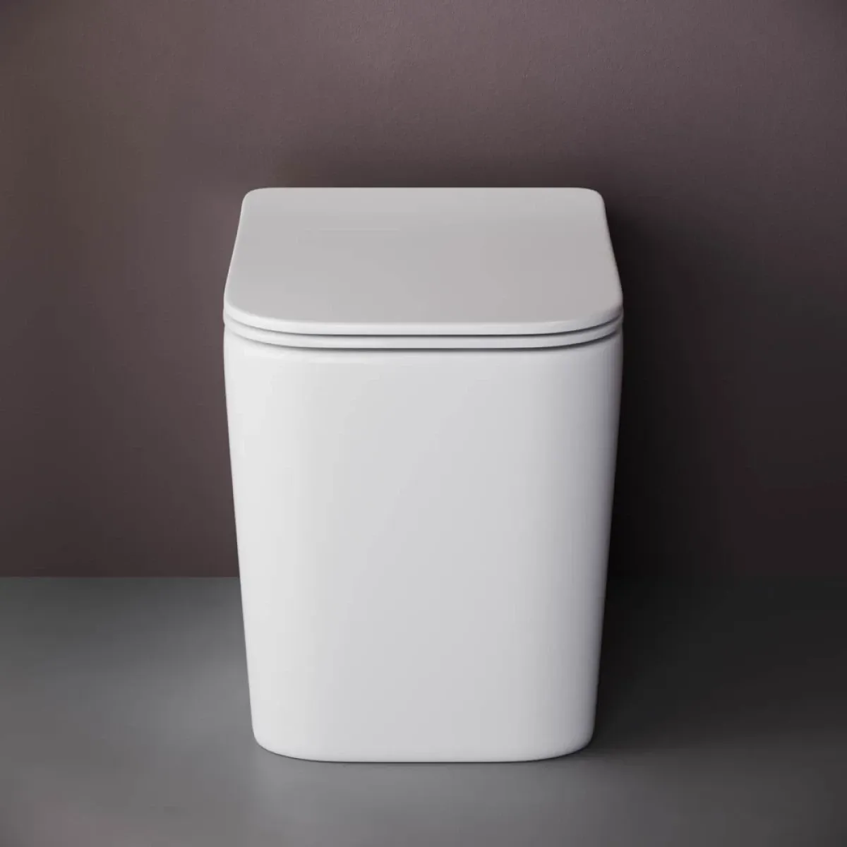 Приставной безободковый унитаз с сиденьем микролифт Ceramica Nova Cubic CN1809
