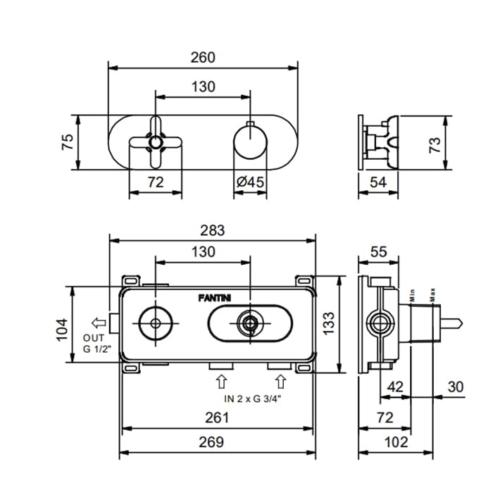 Смеситель для раковины Fantini Icona Classic 53 13 R731B черный
