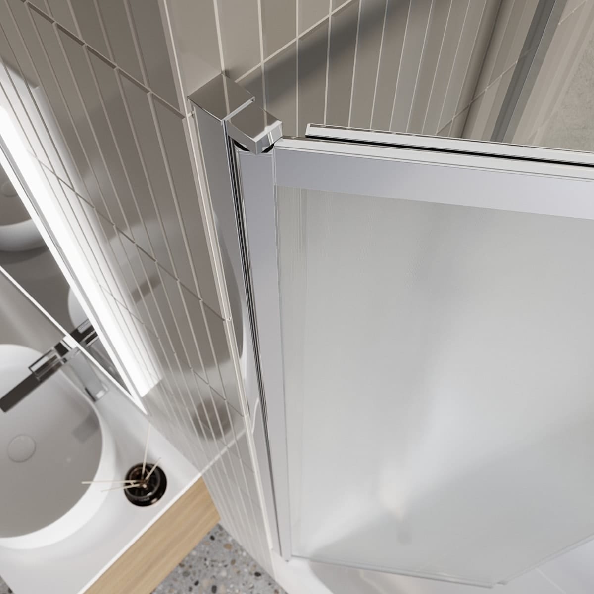 Шторка для ванны BelBagno Luce LUCE-VF-11-90/145-P-Cr