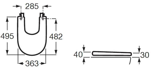 Крышка для биде Roca Meridian 8062AC00B Soft Close укороченная