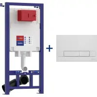 Инсталляция для унитаза Lemark Peneda Bit 9880110 с кнопкой смыва, хром