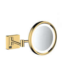 Косметическое зеркало с подсветкой hansgrohe AddStoris 41790990 полированное золото