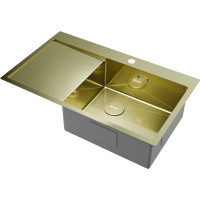 Кухонная мойка Omoikiri Akisame 86-R Side 4997046 светлое золото