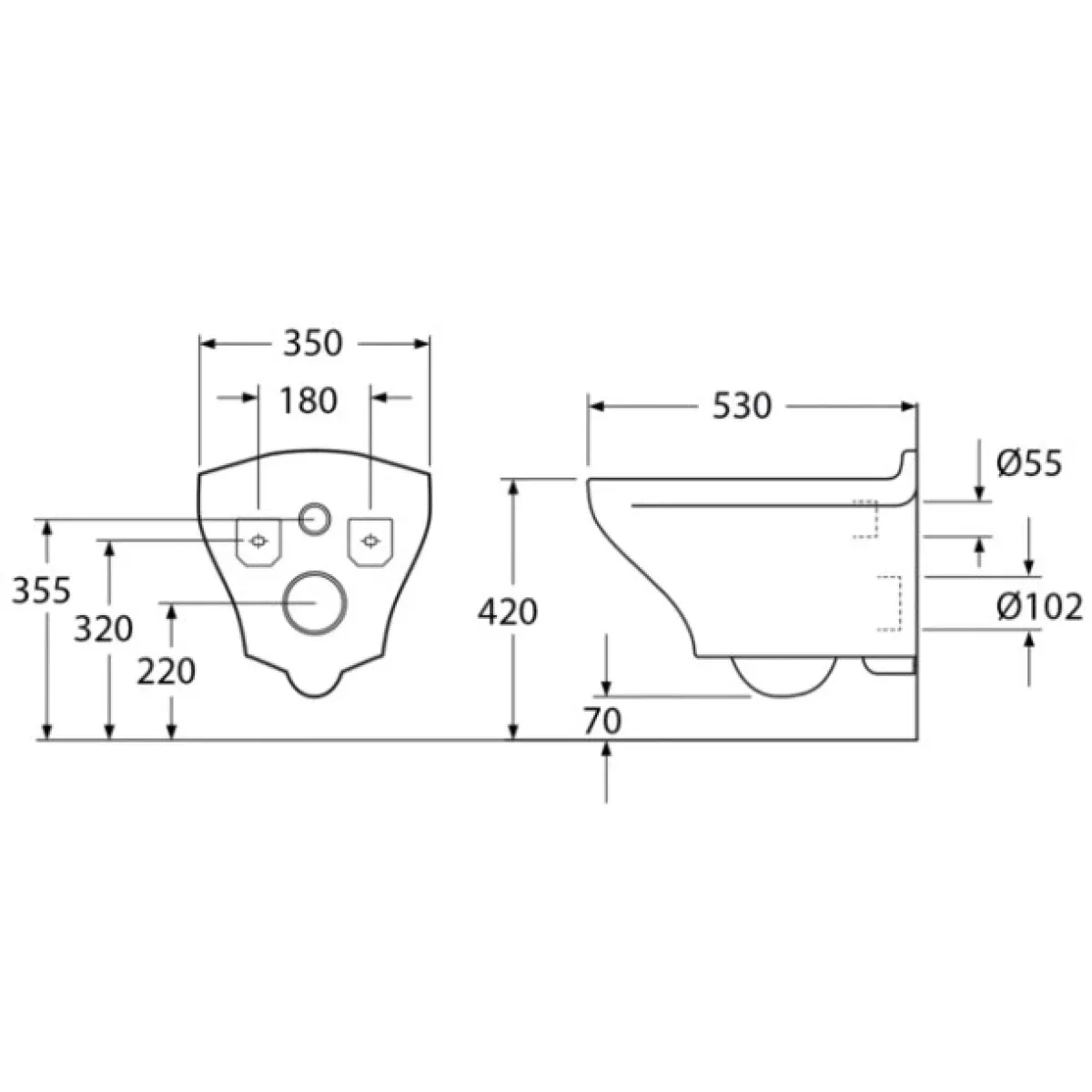 Унитаз подвесной Gustavsberg Estetic C+ GB1183300S0030 безободковый, с сиденьем микролифт, черный глянец