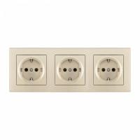 Розетка с заземлением и со шторкой Arte Milano SET06-3 SET06-3-40-1x3 shampan
