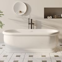 Акриловая ванна Abber AB9515 173,5x79 см, отдельностоящая, белый