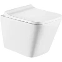 Унитаз подвесной Veconi Pulito VCN2-49R безободковый, с сиденьем микролифт, белый