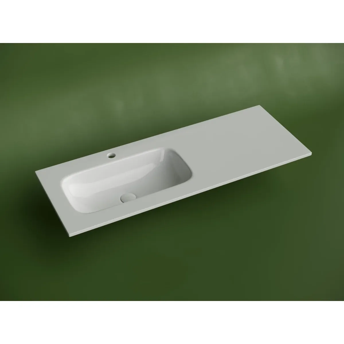 Раковина Ceramica Nova Grace CN7020 121x45,7 см L, накладная, белый