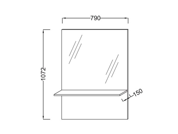 Зеркало Jacob Delafon Struktura 79 EB1213-N18 Белый Блестящий