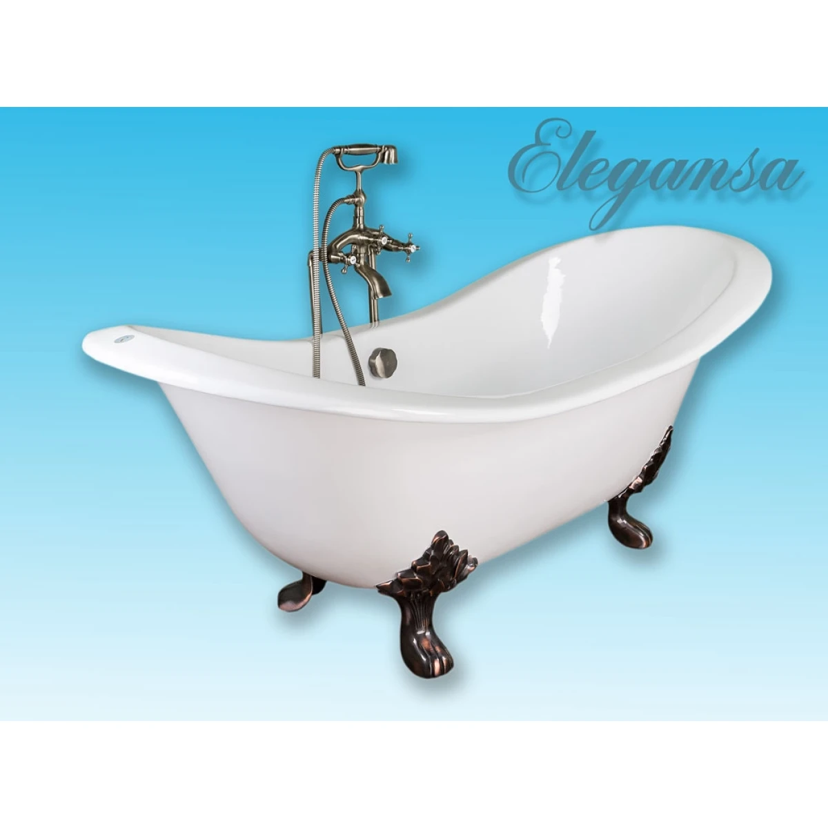 Ванна чугунная Elegansa Taiss Antique V0000140 182,9x78,5 см, отдельностоящая, белый