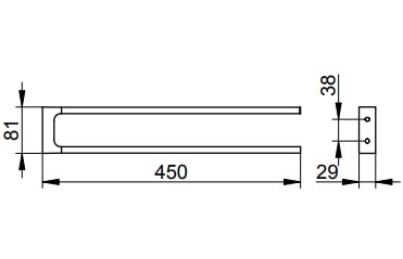 Полотенцедержатель Keuco Edition 11 11118350000 шлифованный черный титан