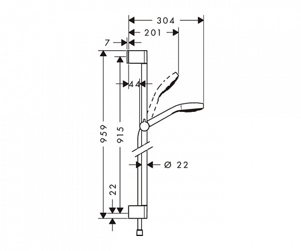 Душевой гарнитур hansgrohe Croma 110 Select S Vario 26572400