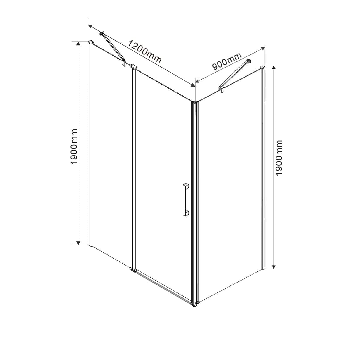 Душевой уголок Vincea Orta VSR-1O9012CL