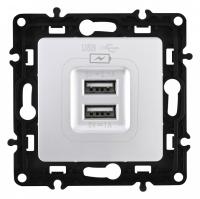 Розетка USB без рамки Arte Milano am-217 217.46-1.silver