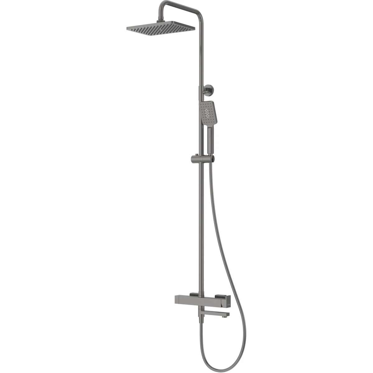 Душевая система Cezares Slider SLIDER-CVD-GM 267x193 см, со смесителем, оружейная сталь матовый