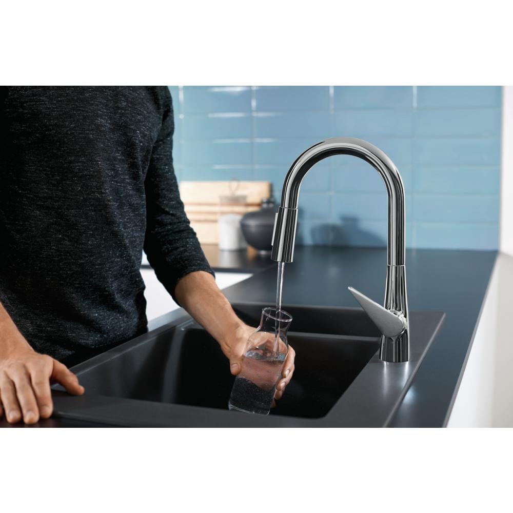 Смеситель для кухни hansgrohe Talis M51 73850800 с вытяжным душем сталь