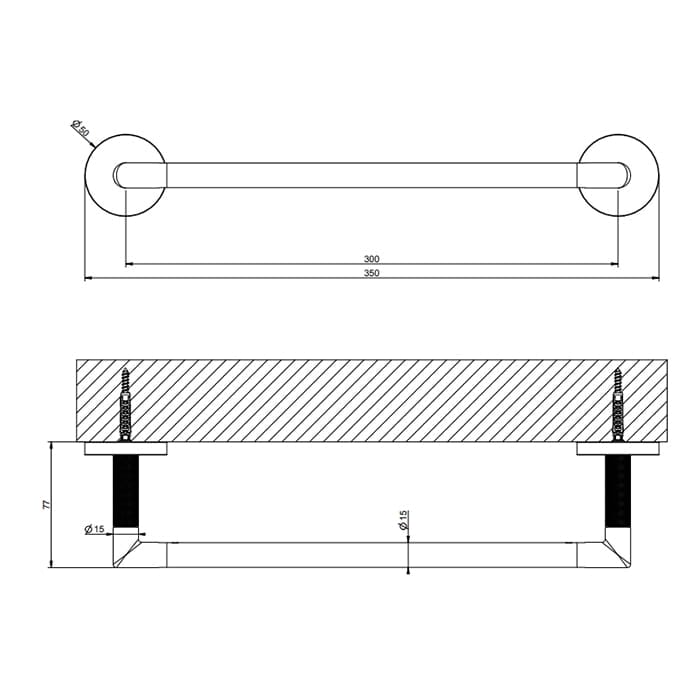 Полотенцедержатель Gessi Anello 30 см 63797#031