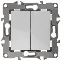 Переключатель двухклавишный без рамки Эра Эра 12 12-1106-01