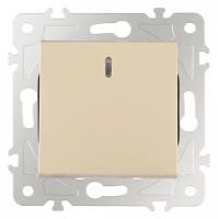 Выключатель одноклавишный с подсветкой без рамки Arte Milano 203 203.31-1.shampan