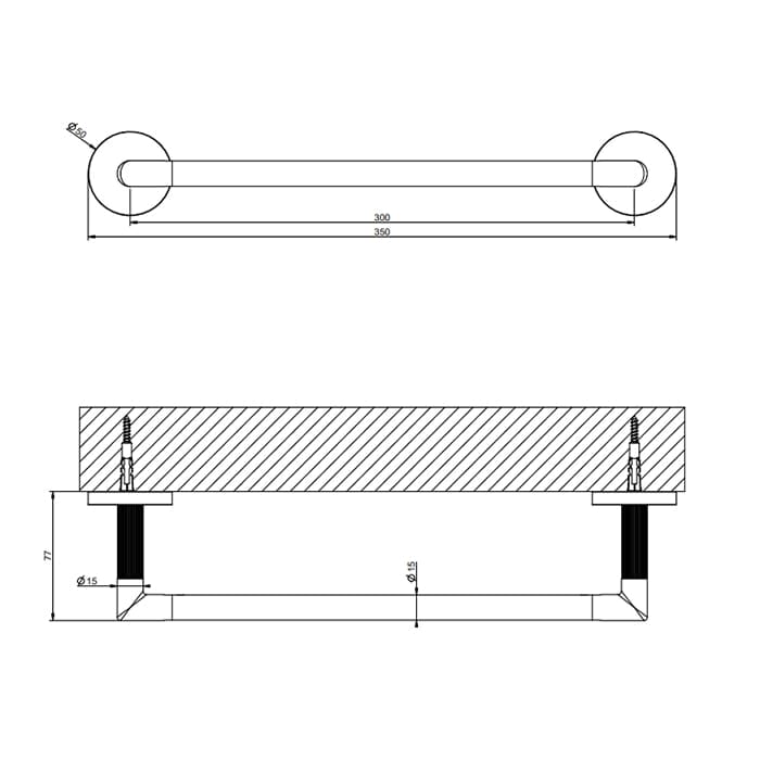 Полотенцедержатель Gessi Ingranaggio 30 см 63897#707 черный
