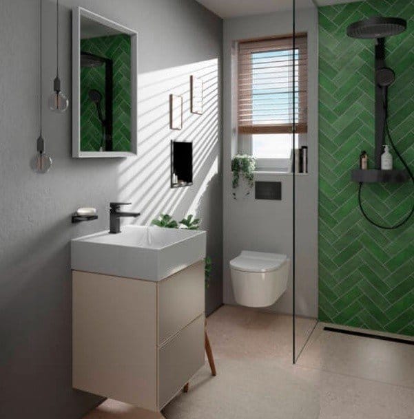 Душевая стойка hansgrohe Rainfinity Showerpipe 26853670 с термостатом черная матовая