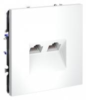 Розетка двойная Ethernet RJ-45 без рамки Voltum S70 VLS060202
