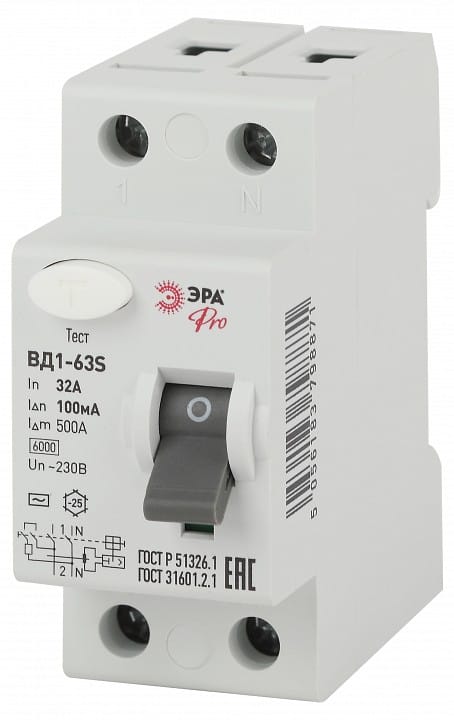 Устройство защитного отключения 2P Эра ВД1-63S NO-902-153
