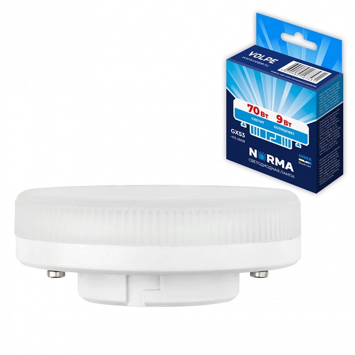 Лампа светодиодная Volpe LED-GX53 GX53 9Вт 4000K UL-00011427