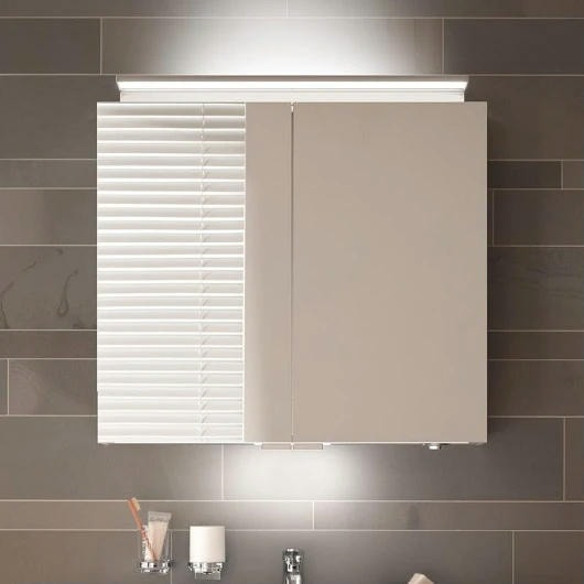 Зеркальный шкаф Keuco Royal L1 80 13603171301 серебристый анодированный