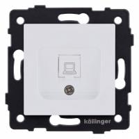 Розетка Ethernet RJ-45 без рамки Kollinger  REA-018WM