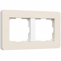 Рамка на 2 поста Werkel Split (айвори/белый soft-touch) W0023066