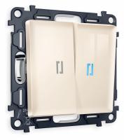 Выключатель двухклавишный с подсветкой без рамки Ambrella Volt Quant MA304020