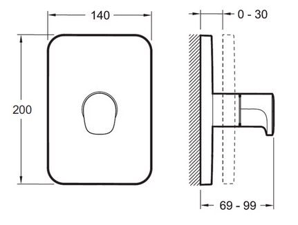 Переключатель на 3 выхода Jacob Delafon Hybrid E75411-CP