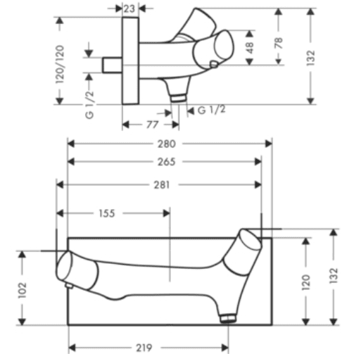 Смеситель для душа AXOR STARCK ORGANIC 12602000